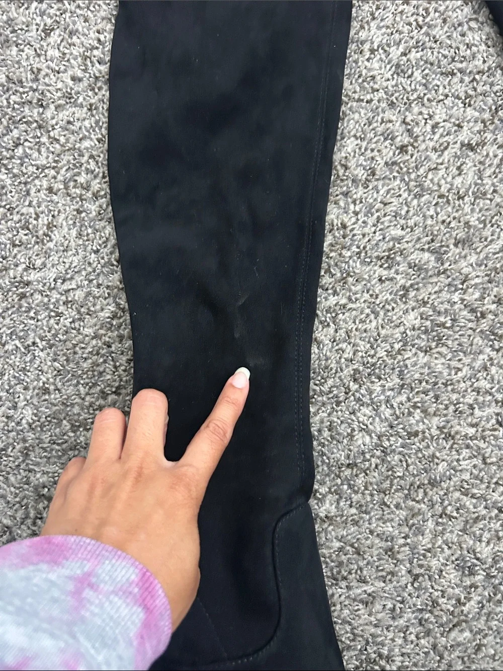 Women's Black Over-the-Knee Chunky Heel Boots